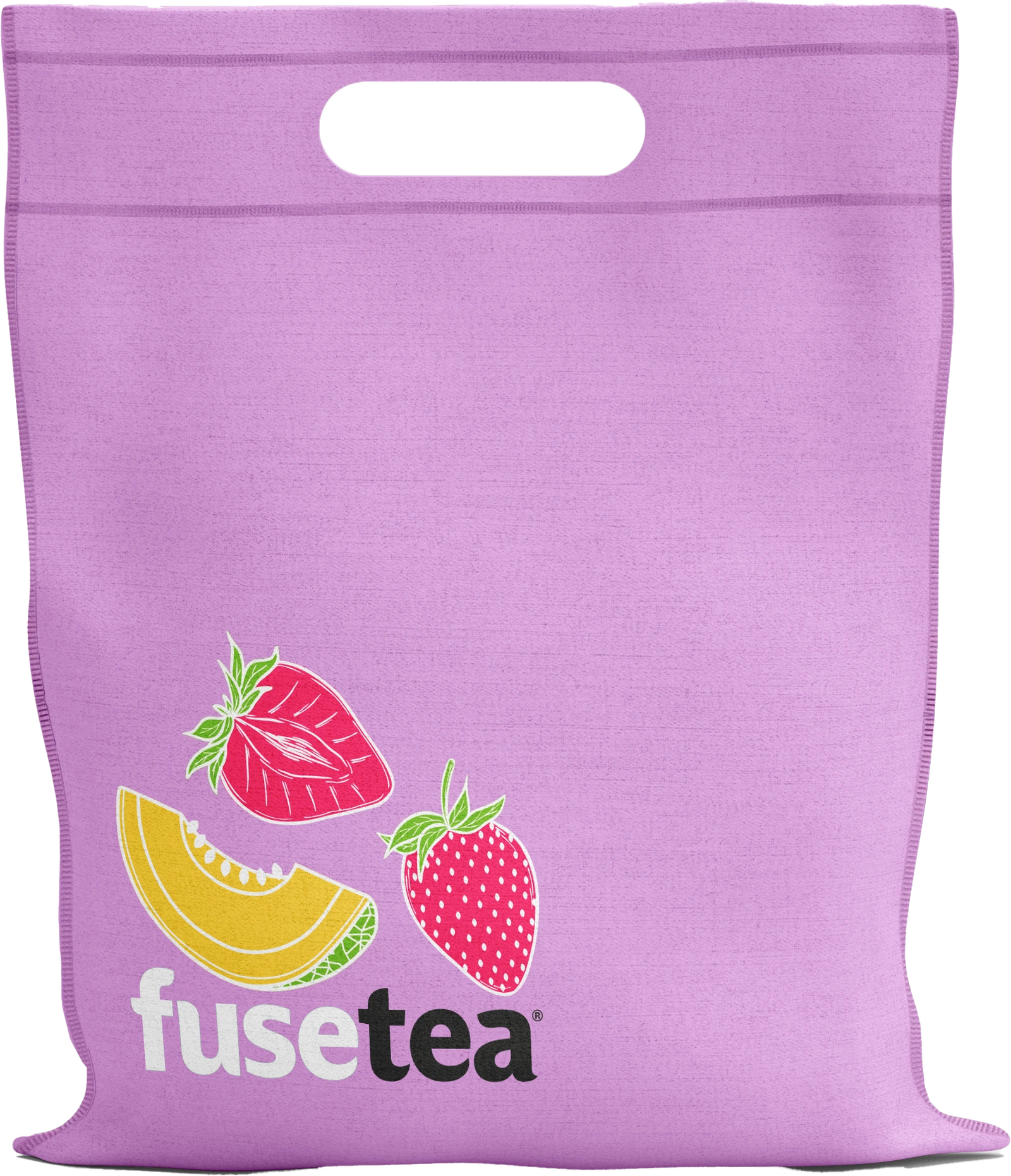 Pink Fuse Tea branded bag