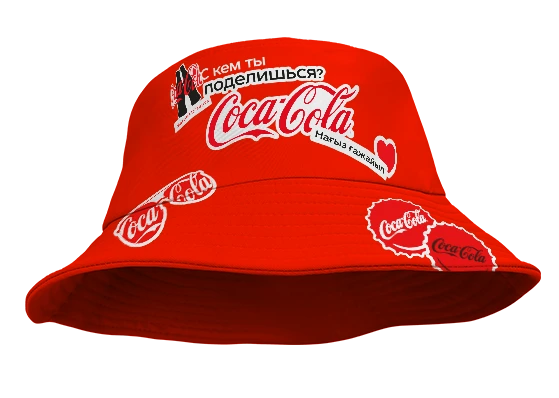 Red Coca-Cola cap and cooler bag