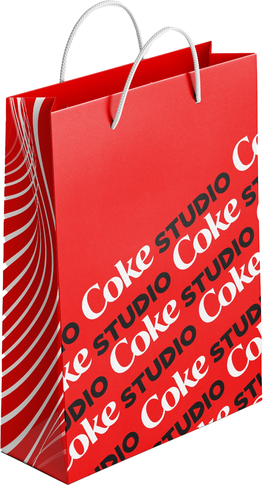 Red Coca-Cola paper shopping bag