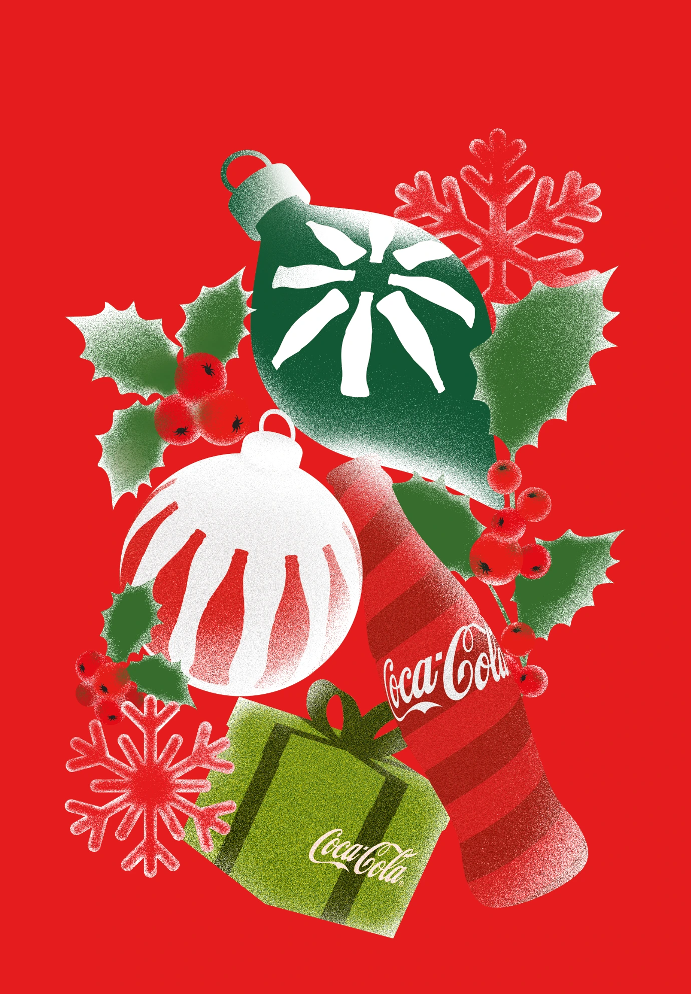 Nowruz festive key visual with a Coca-Cola ornament