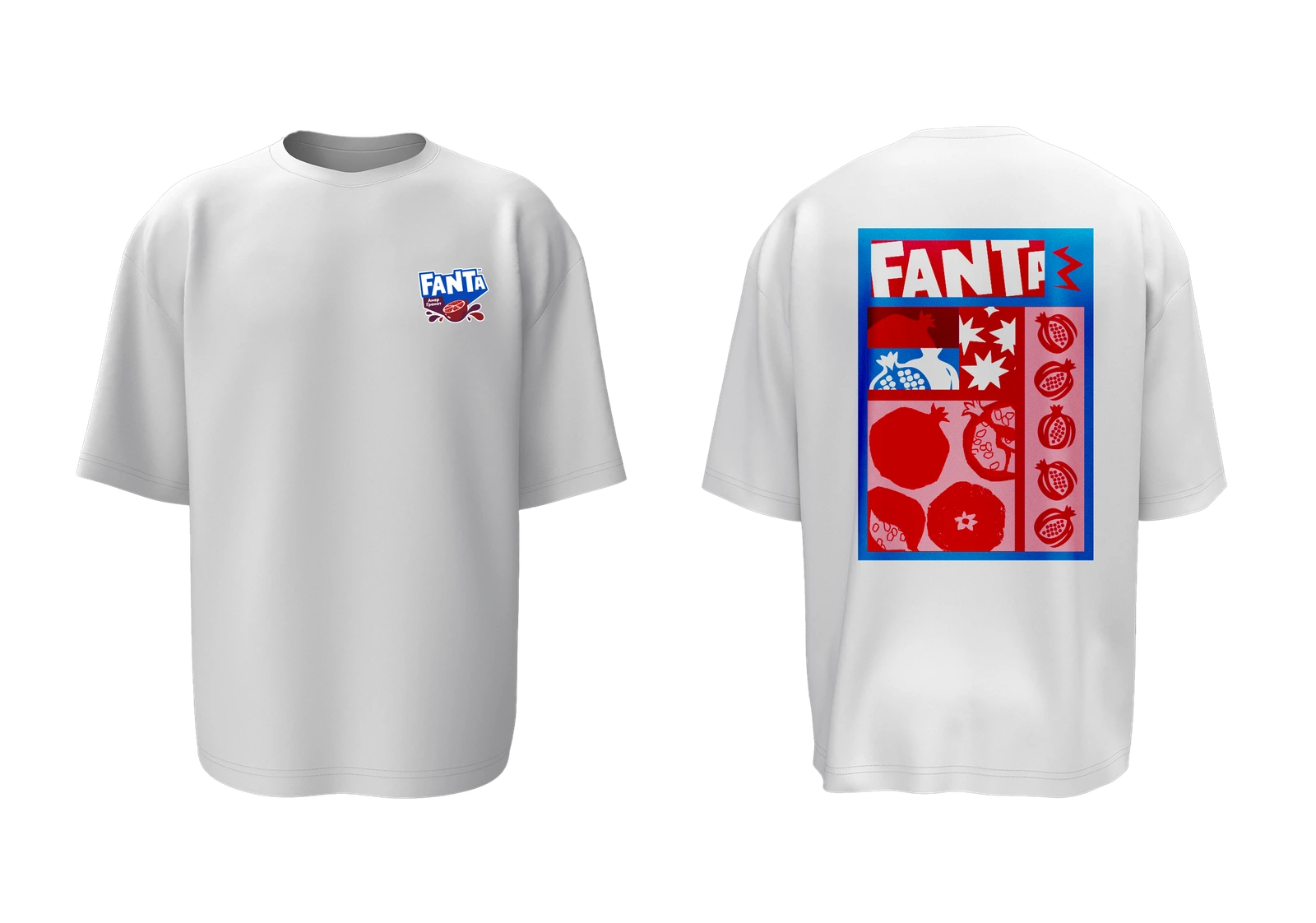Fanta t-shirts in white and red